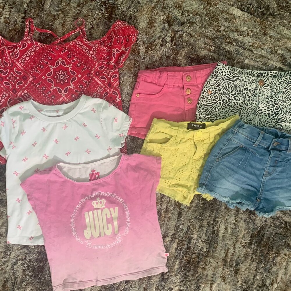 Girls Shorts & Tops Lot Sz 5/6